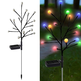 Firefly solcellelampe på grene - Multifarvet lys